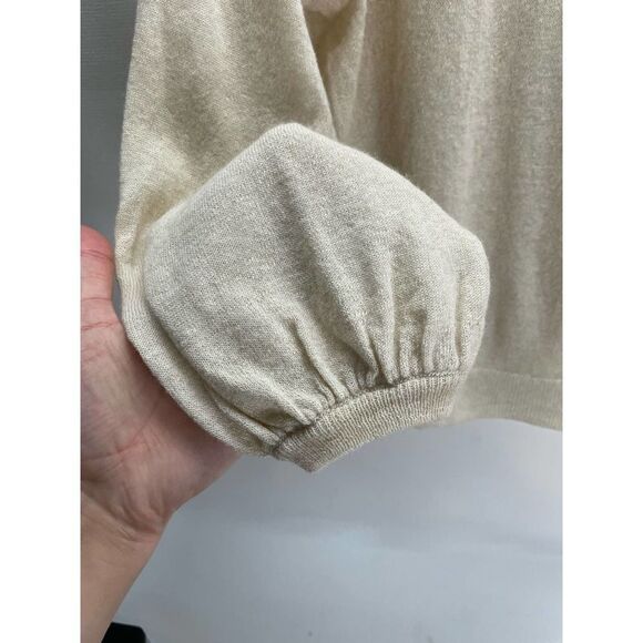 Masscob Cream Baby Alpaca Blend Lightweight Sweater Loose Oversized XS (fit MED) - Picture 3 of 5